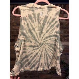 Free People Movement Tie Dye Muscle Tank Top Sage Green XS FP Movement Crop